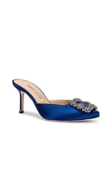 Manolo Blahnik Satin Hangisimu 70 Mule | Thumbnail 2