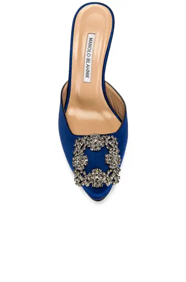 Manolo Blahnik Satin Hangisimu 70 Mule | Thumbnail 4