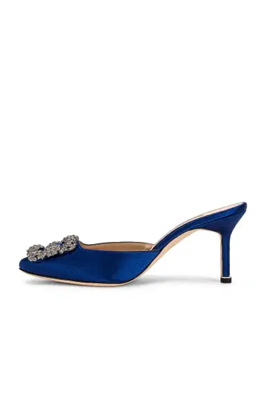 Manolo Blahnik Satin Hangisimu 70 Mule | Thumbnail 5