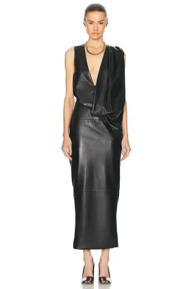 KHAITE Reed Leather Dress