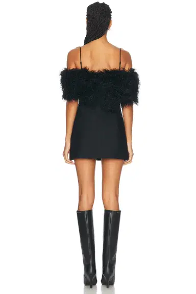 Alexander Wang Mini Dress With Faux Fur Stole | Thumbnail 3 Alexander Wang Mini Dress With Faux Fur Stole | Thumbnail 3