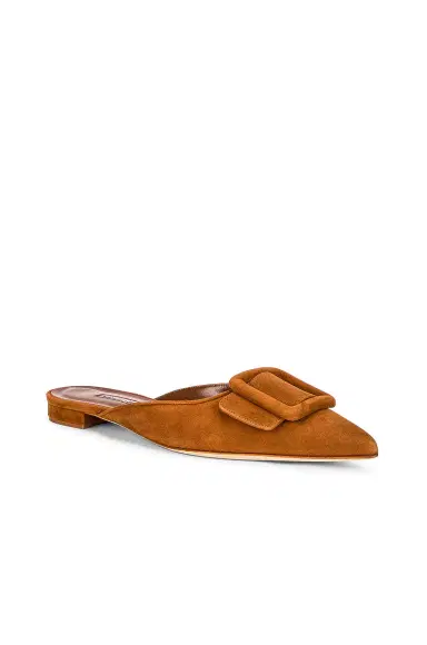Manolo Blahnik Maysale 10 Suede Mule | Thumbnail 2