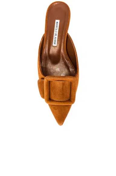 Manolo Blahnik Maysale 10 Suede Mule | Thumbnail 4