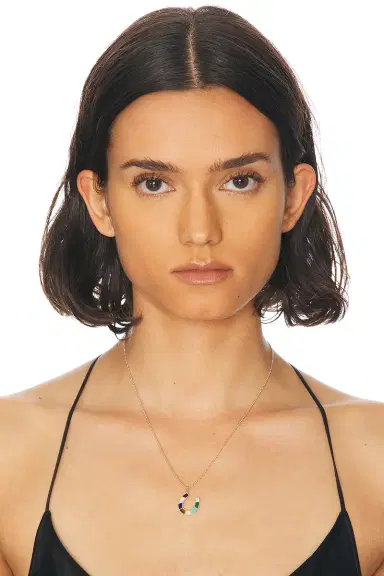 Sydney Evan Mosaic Horseshoe Charm Necklace | Thumbnail 2 Sydney Evan Mosaic Horseshoe Charm Necklace | Thumbnail 2