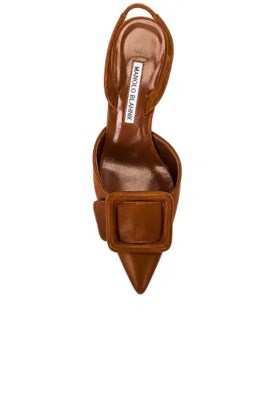 Manolo Blahnik Maysli 70 Nappa Slingback | Thumbnail 4 Manolo Blahnik Maysli 70 Nappa Slingback | Thumbnail 4