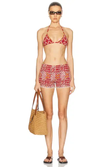 Akoia Swim Batik Smock Crochet Short | Thumbnail 5