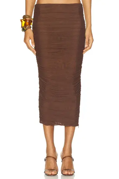 SEROYA Pia Mesh Midi Skirt | Thumbnail 2
