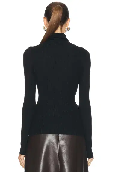 Enza Costa Silk Rib Turtleneck Top | Thumbnail 3 Enza Costa Silk Rib Turtleneck Top | Thumbnail 3
