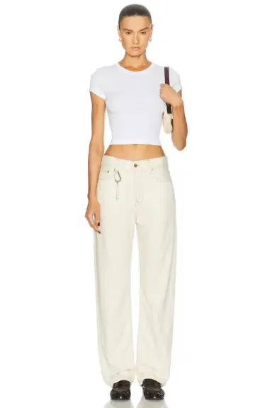 ENZA COSTA Supima Baby Rib Cropped Tee | Thumbnail 4 ENZA COSTA Supima Baby Rib Cropped Tee | Thumbnail 4