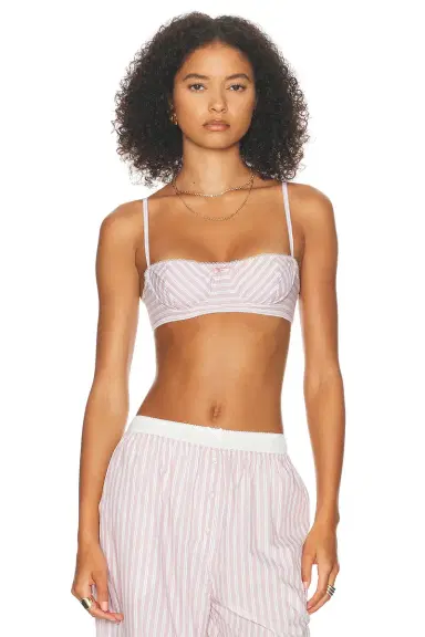 Helsa Wide Stripe Poplin Bra | Thumbnail 3 Helsa Wide Stripe Poplin Bra | Thumbnail 3