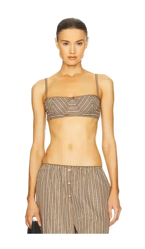 Pinstripe Poplin Bra