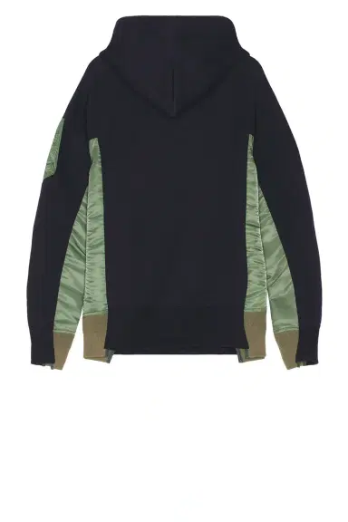 Sacai Sponge Sweat X Nylon Twill Hoodie | Thumbnail 2 Sacai Sponge Sweat X Nylon Twill Hoodie | Thumbnail 2