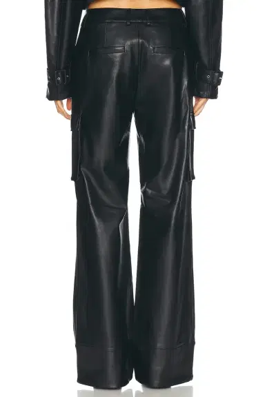 SEROYA Fifer Faux Leather Low Rise Cargo Pant | Thumbnail 4