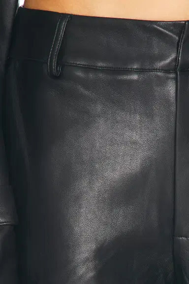 SEROYA Fifer Faux Leather Low Rise Cargo Pant | Thumbnail 6