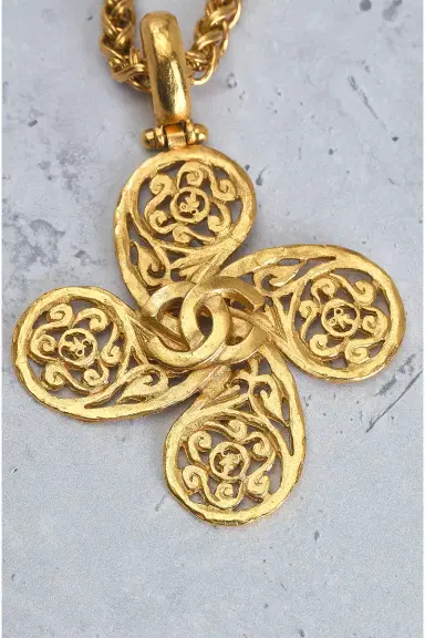 Chanel Chanel CC Swirl Cross Necklace | Thumbnail 6 Chanel Chanel CC Swirl Cross Necklace | Thumbnail 6