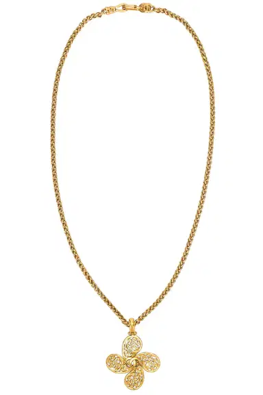 Chanel Chanel CC Swirl Cross Necklace | Thumbnail 1 Chanel Chanel CC Swirl Cross Necklace | Thumbnail 1