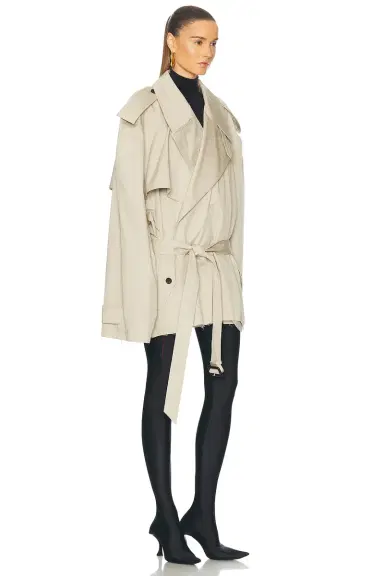 Balenciaga Cropped Trench Jacket | Thumbnail 2 Balenciaga Cropped Trench Jacket | Thumbnail 2