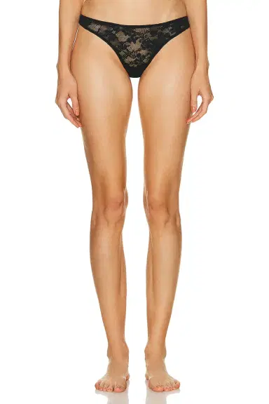Fleur du Mal Le Stretch Multifit Lace High Leg Thong | Thumbnail 1