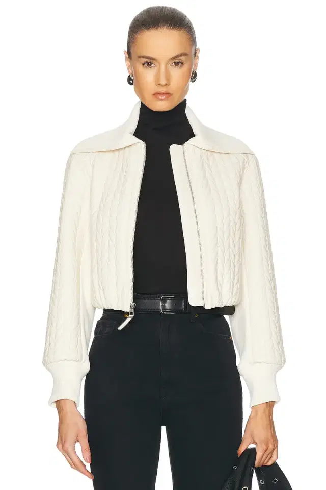 SIMKHAI Palmer Quilted Cropped Jacket