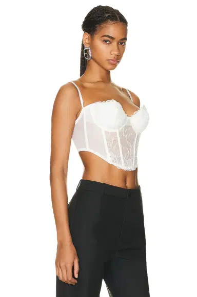 fleur du mal Bella Embroidery Open Back Bustier | Thumbnail 2
