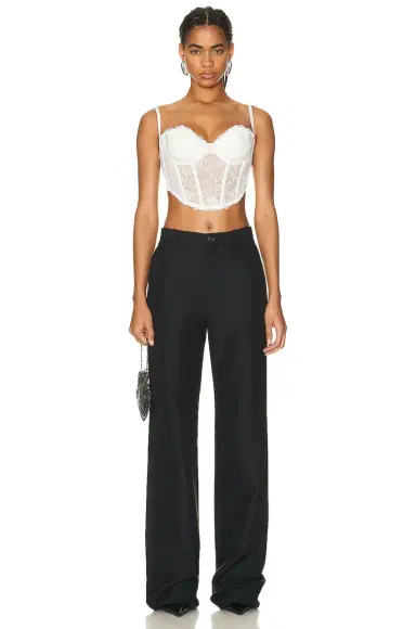 fleur du mal Bella Embroidery Open Back Bustier | Thumbnail 4
