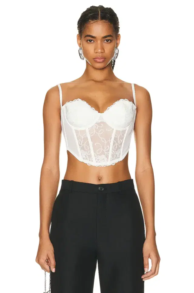 fleur du mal Bella Embroidery Open Back Bustier