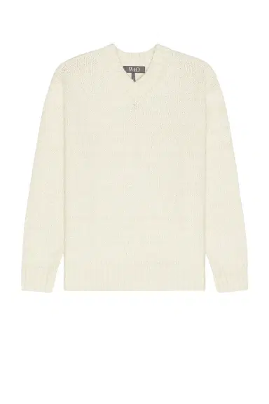 WAO Slub Yarn V-Neck Sweater | Thumbnail 3