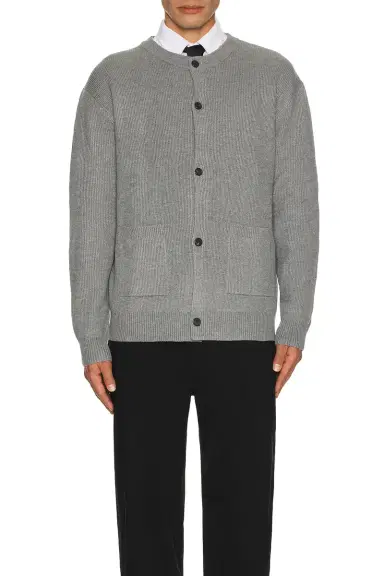 WAO Wool Blend Round Neck Cardigan | Thumbnail 1