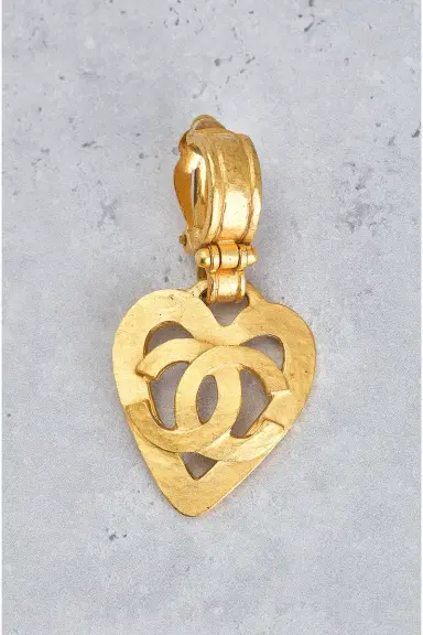Chanel Chanel 1995 CC Heart Clip-On Earrings | Thumbnail 6 Chanel Chanel 1995 CC Heart Clip-On Earrings | Thumbnail 6