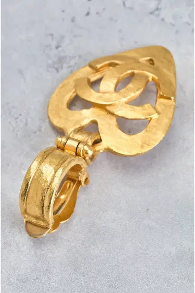 Chanel Chanel 1995 CC Heart Clip-On Earrings | Thumbnail 7 Chanel Chanel 1995 CC Heart Clip-On Earrings | Thumbnail 7