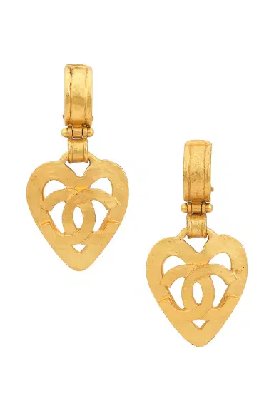 Chanel Chanel 1995 CC Heart Clip-On Earrings | Thumbnail 1 Chanel Chanel 1995 CC Heart Clip-On Earrings | Thumbnail 1
