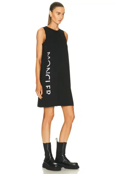 Moncler Matt Black Sleeveless Dress | Thumbnail 2 Moncler Matt Black Sleeveless Dress | Thumbnail 2