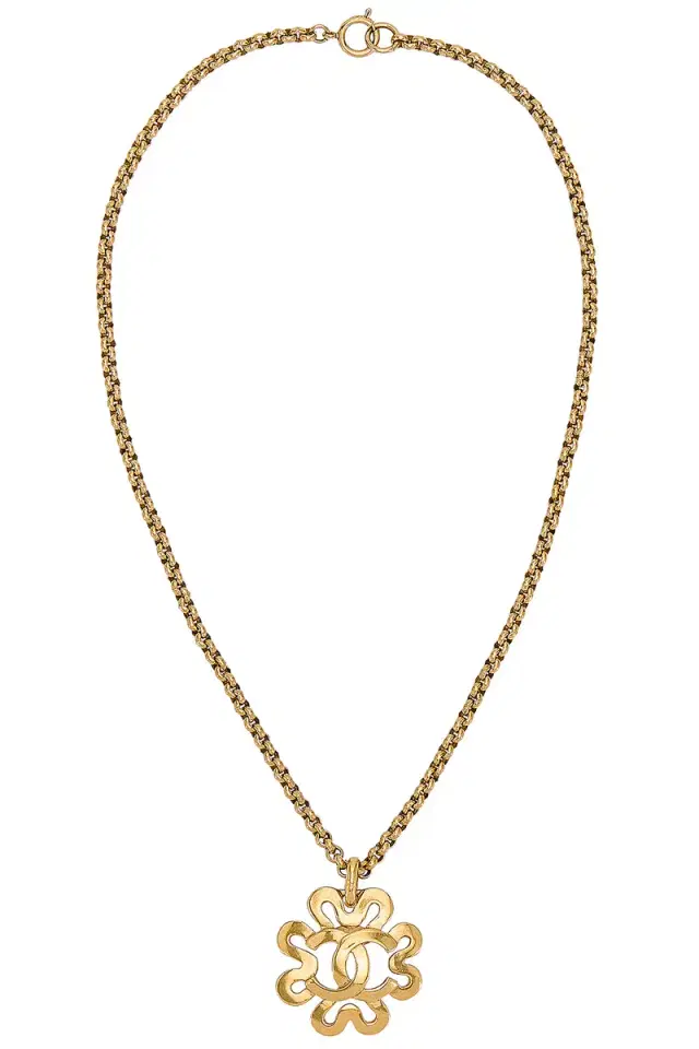 chanel Chanel 1995 CC Flower Necklace
