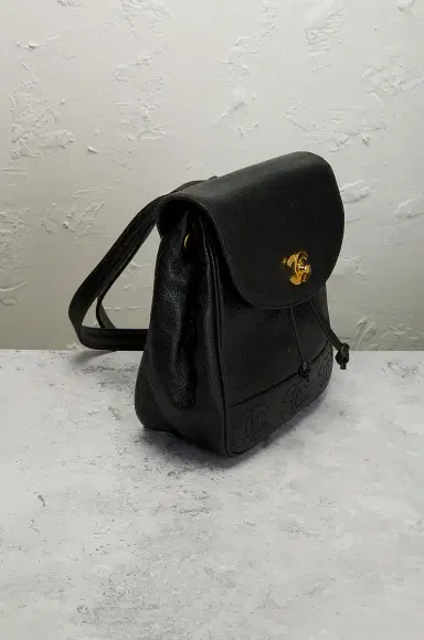 Chanel Chanel Caviar Vintage Triple CC Backpack | Thumbnail 4