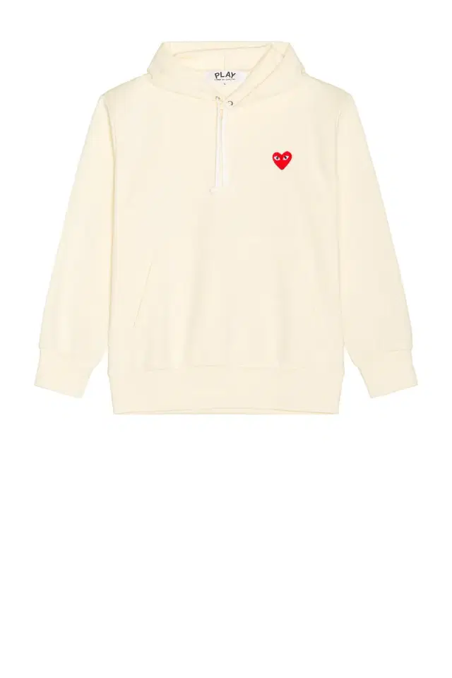 Pullover Hoodie with Red Emblem