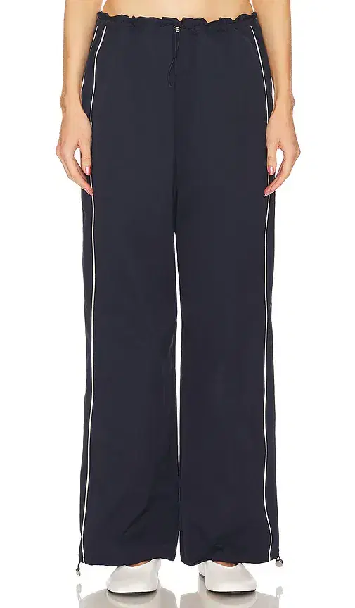 GRLFRND Cinched Waist Wide Leg Pant