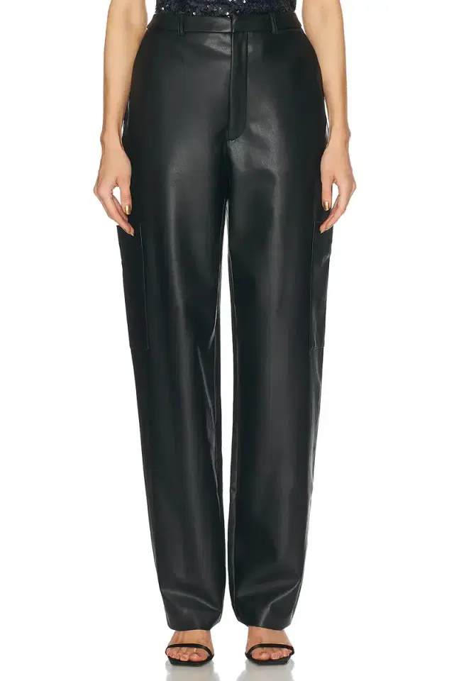 LaPointe Stretch Faux Leather Tapered Trouser
