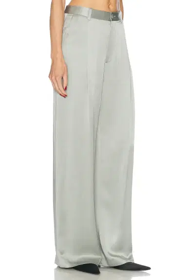 Lapointe Satin Relaxed Pleated Pant | Thumbnail 2