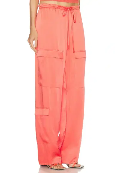 LaPointe Doubleface Satin Drawstring Cargo Pant | Thumbnail 2