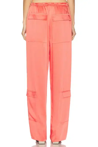 LaPointe Doubleface Satin Drawstring Cargo Pant | Thumbnail 4