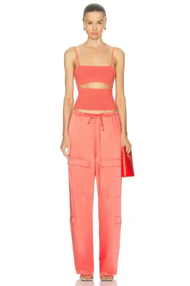 LaPointe Doubleface Satin Drawstring Cargo Pant | Thumbnail 5
