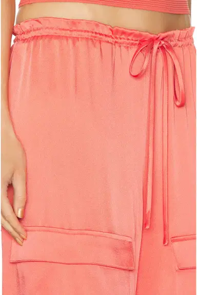 LaPointe Doubleface Satin Drawstring Cargo Pant | Thumbnail 6