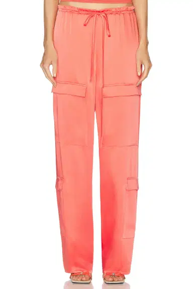 LaPointe Doubleface Satin Drawstring Cargo Pant | Thumbnail 1