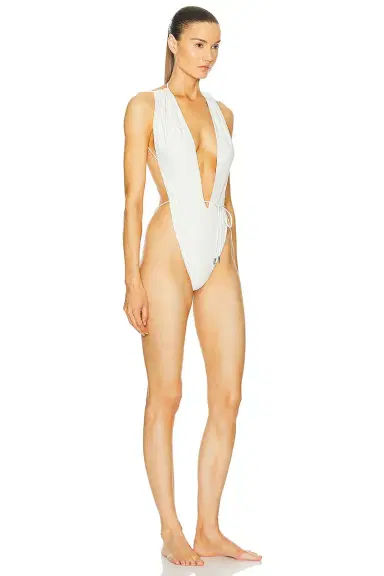 Saint Laurent Plunge One Piece Swimsuit | Thumbnail 2 Saint Laurent Plunge One Piece Swimsuit | Thumbnail 2