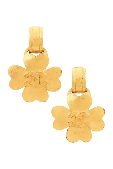 Chanel Chanel 1995 CC Clover Clip-On Earrings | Thumbnail 1 Chanel Chanel 1995 CC Clover Clip-On Earrings | Thumbnail 1