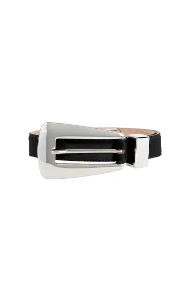 Khaite Lucca 30mm Silver Buckle Belt | Thumbnail 3 Khaite Lucca 30mm Silver Buckle Belt | Thumbnail 3