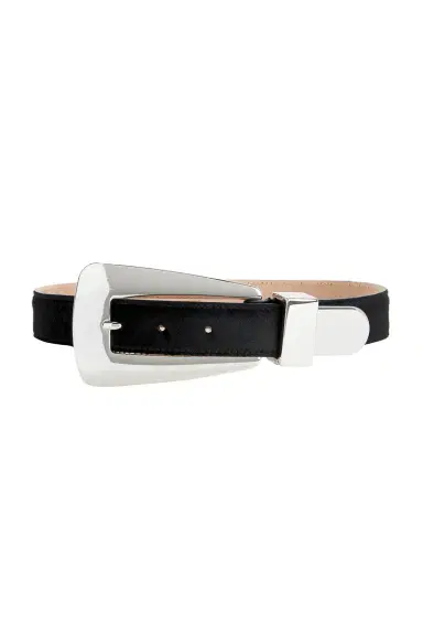 Khaite Lucca 30mm Silver Buckle Belt | Thumbnail 1 Khaite Lucca 30mm Silver Buckle Belt | Thumbnail 1