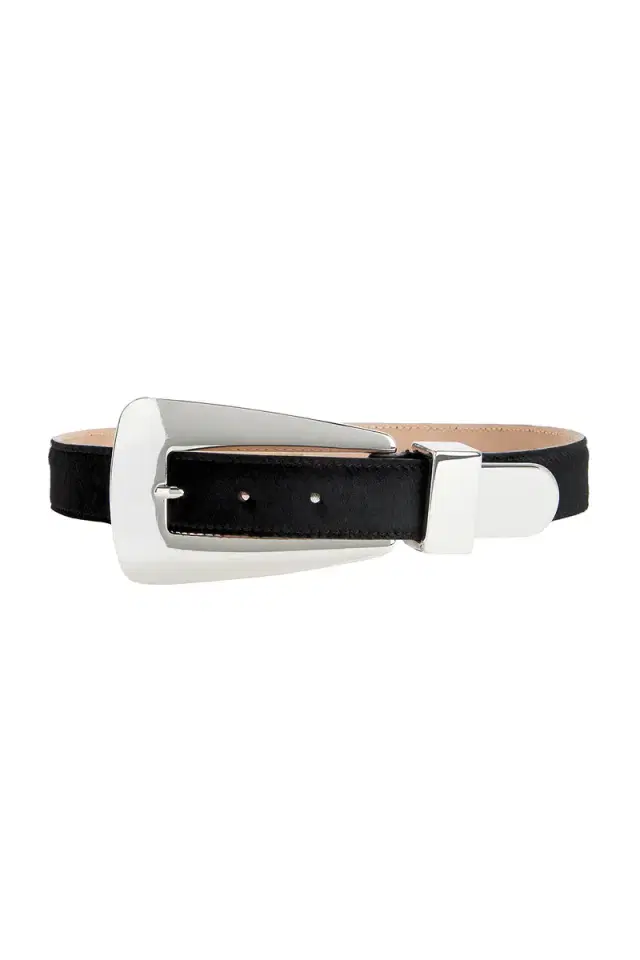 KHAITE Lucca 30mm Silver Buckle Belt