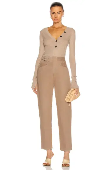 Enza Costa Cashmere Long Sleeve Cuffed Henley Top | Thumbnail 4 Enza Costa Cashmere Long Sleeve Cuffed Henley Top | Thumbnail 4