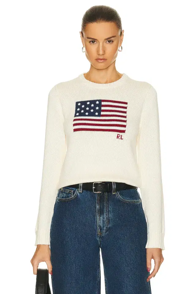 Polo Ralph Lauren Flag Long Sleeve Pullover Sweater